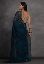 Load image into Gallery viewer, Blue Georgette Saree With Blouse