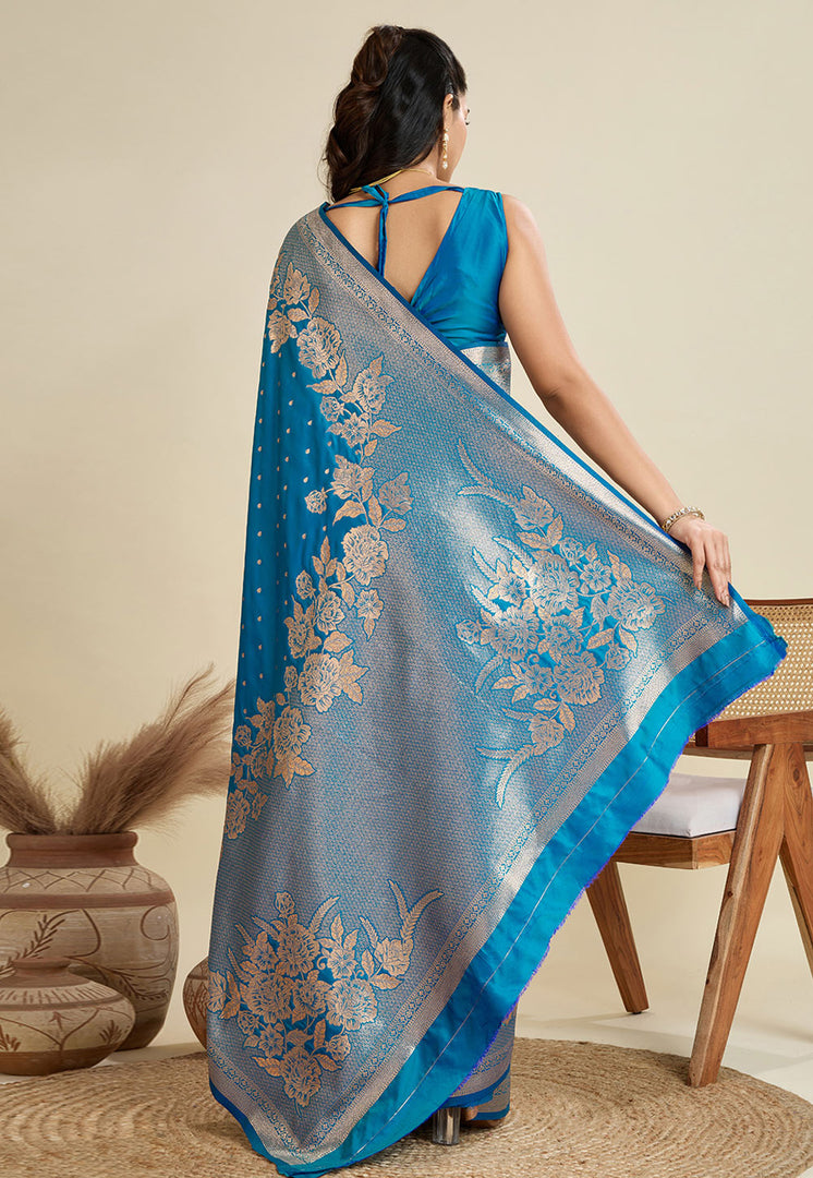 Blue Kanjivaram Silk Saree