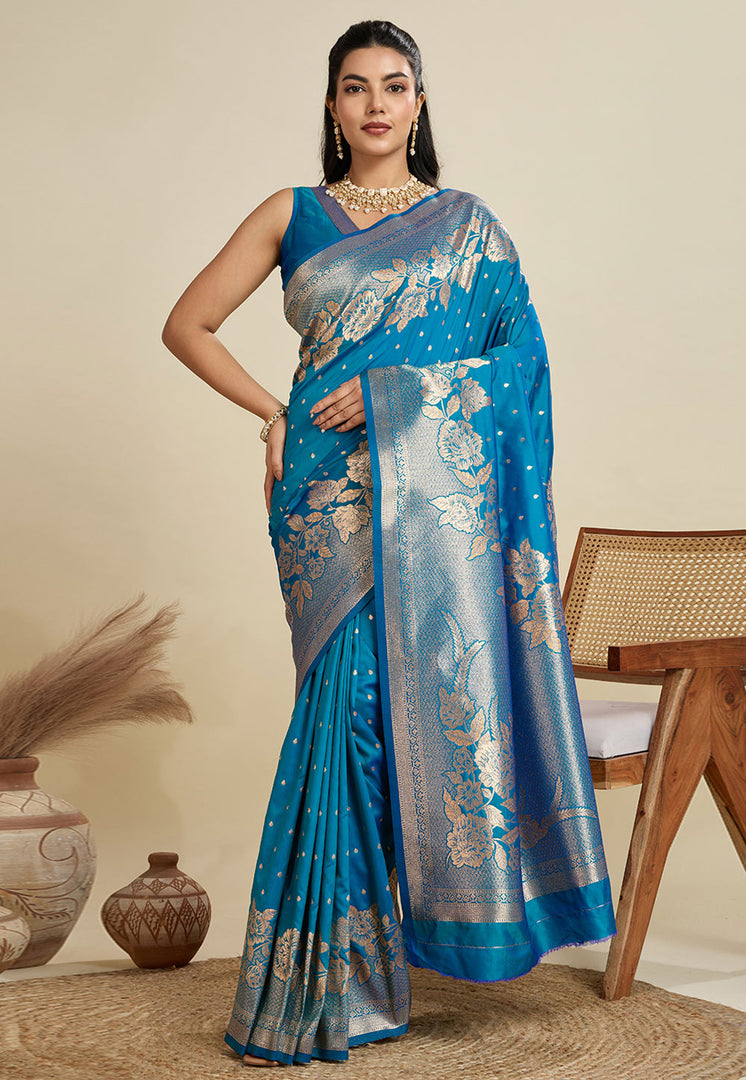 Blue Kanjivaram Silk Saree