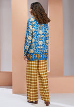 Load image into Gallery viewer, Blue Muslin Printed Co-Ords Set
