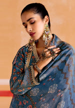 Load image into Gallery viewer, Blue Muslin Straight Suit
