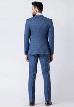 Load image into Gallery viewer, Blue Polyester Tuxedos Suit
