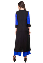 Load image into Gallery viewer, Blue Rayon Kurta Set With Palazzo
