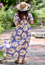 Load image into Gallery viewer, Blue Rayon Printed Gown
