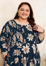 Load image into Gallery viewer, Blue Rayon Printed Long Tunic
