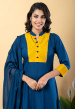 Load image into Gallery viewer, Blue Rayon Readymade Pakistani Suit
