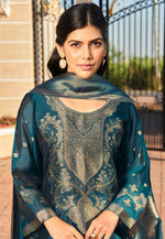 Load image into Gallery viewer, Blue Silk Pakistani Suit
