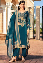 Load image into Gallery viewer, Blue Silk Pakistani Suit
