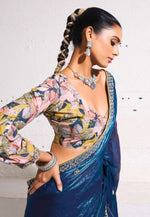 Load image into Gallery viewer, Blue Silk Saree With Blouse
