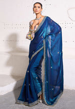 Load image into Gallery viewer, Blue Silk Saree With Blouse

