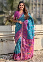Load image into Gallery viewer, Blue Silk Saree With Blouse
