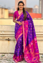 Load image into Gallery viewer, Blue Silk Saree With Blouse
