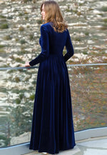 Load image into Gallery viewer, Blue Velvet Gown
