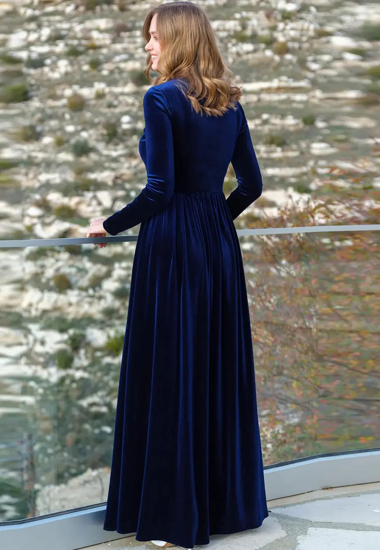 Blue Velvet Gown