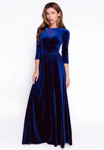 Load image into Gallery viewer, Blue Velvet Gown
