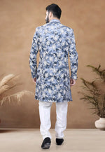 Load image into Gallery viewer, Blue Velvet Indo Western Suit
