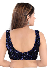 Load image into Gallery viewer, Blue Velvet Readymade Blouse
