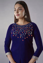 Load image into Gallery viewer, Blue Velvet Readymade Pant Style Suit
