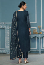 Load image into Gallery viewer, Blue Viscose Pant Style Suit
