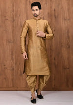 Load image into Gallery viewer, Brown Art Silk Dhoti Kurta
