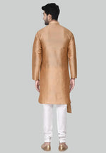 Load image into Gallery viewer, Brown Art Silk Indo Western Suit

