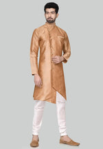 Load image into Gallery viewer, Brown Art Silk Indo Western Suit
