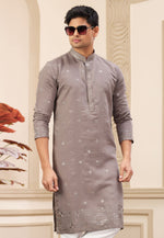 Load image into Gallery viewer, Brown Art Silk Kurta Pajama
