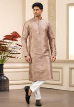 Load image into Gallery viewer, Brown Art Silk Kurta Pajama
