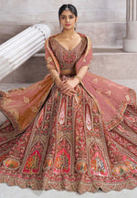 Load image into Gallery viewer, Brown Banarasi Silk Lehenga Choli For Wedding
