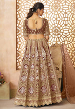 Load image into Gallery viewer, Brown Banarasi Silk Lehenga Choli
