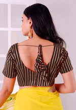 Load image into Gallery viewer, Brown Cotton Jacquard Readymade Blouse
