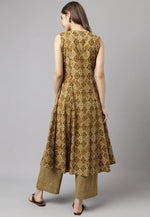 Load image into Gallery viewer, Brown Cotton Kurta Set With Palazzo
