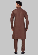 Load image into Gallery viewer, Brown Cotton Pathani Suit
