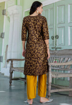 Load image into Gallery viewer, Brown Cotton Readymade Pant Style Suit
