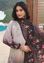 Load image into Gallery viewer, Brown Crepe Palazzo Suit
