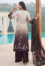 Load image into Gallery viewer, Brown Crepe Palazzo Suit
