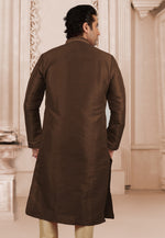 Load image into Gallery viewer, Brown Dupion Silk Kurta Pajama
