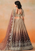 Load image into Gallery viewer, Brown Georgette Circular Lehenga Choli
