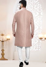 Load image into Gallery viewer, Brown Jacquard Indo Western Suit
