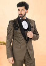 Load image into Gallery viewer, Brown Rayon Tuxedos Suit
