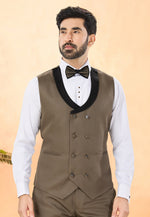 Load image into Gallery viewer, Brown Rayon Tuxedos Suit
