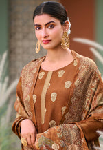 Load image into Gallery viewer, Brown Silk Pakistani Suit
