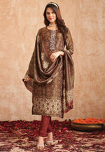 Load image into Gallery viewer, Brown Tissue Pant Style Suit
