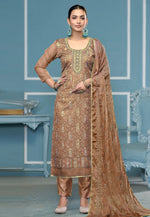 Load image into Gallery viewer, Brown Viscose Pakistani Suit
