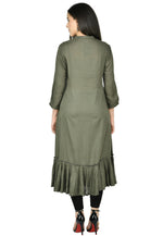 Load image into Gallery viewer, Camo Green Cotton Rayon Long Tunic
