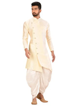 Load image into Gallery viewer, Cream Art Silk Indo Western Suit
