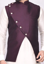 Load image into Gallery viewer, Cream Art Silk Kurta Pajama With Jacket
