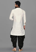 Load image into Gallery viewer, Cream Art Silk Pathani Suit
