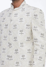 Load image into Gallery viewer, Cream Art Silk Sherwani
