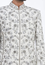 Load image into Gallery viewer, Cream Art Silk Sherwani
